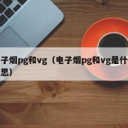 电子烟pg和vg（电子烟pg和vg是什么意思）