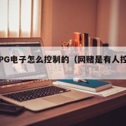 网赌PG电子怎么控制的（网赌是有人控制的吧）